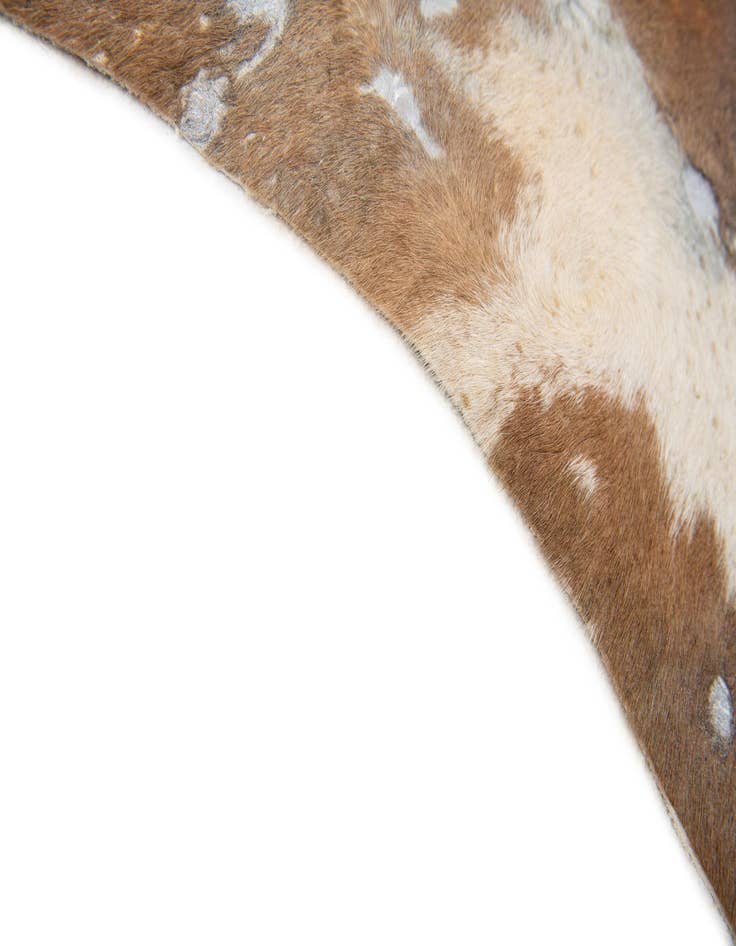 Detail image of  5' 10 x 6' 9 Cowhide Leather Freeform Rug