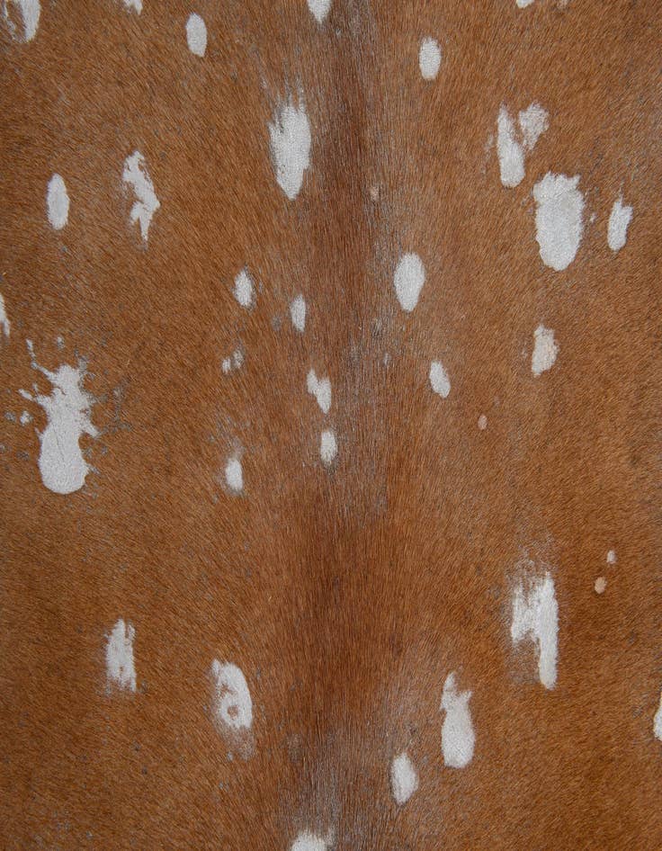 Detail image of  5' 10 x 6' 9 Cowhide Leather Freeform Rug