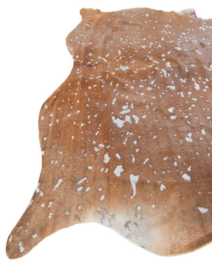 Detail image of  6' 2 x 6' 10 Cowhide Leather Freeform Rug