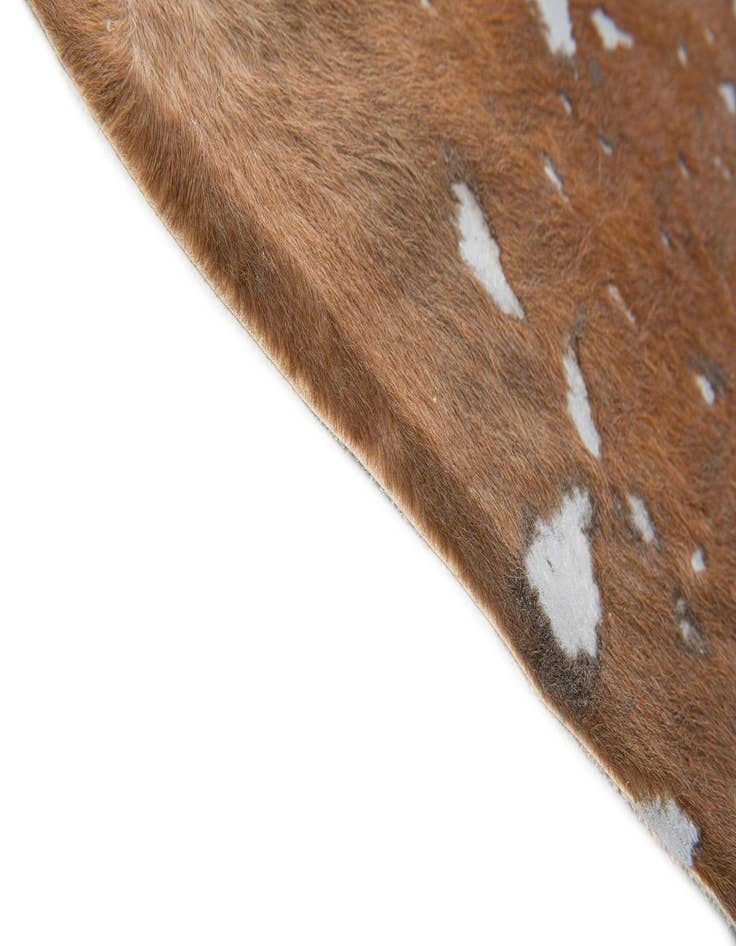 Detail image of  6' 2 x 6' 10 Cowhide Leather Freeform Rug