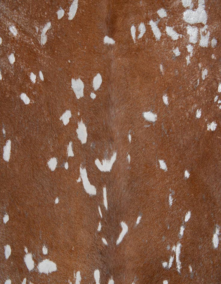 Detail image of  6' 2 x 6' 10 Cowhide Leather Freeform Rug