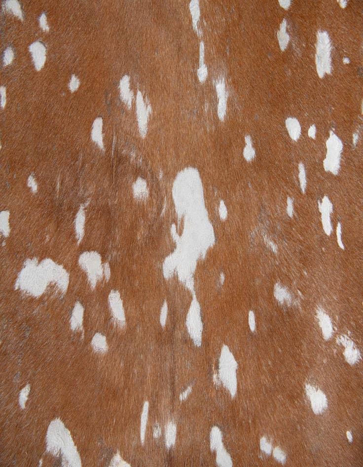 Detail image of  6' 2 x 6' 10 Cowhide Leather Freeform Rug