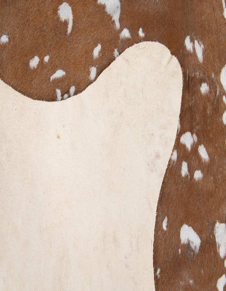 Detail image of  6' 2 x 6' 10 Cowhide Leather Freeform Rug