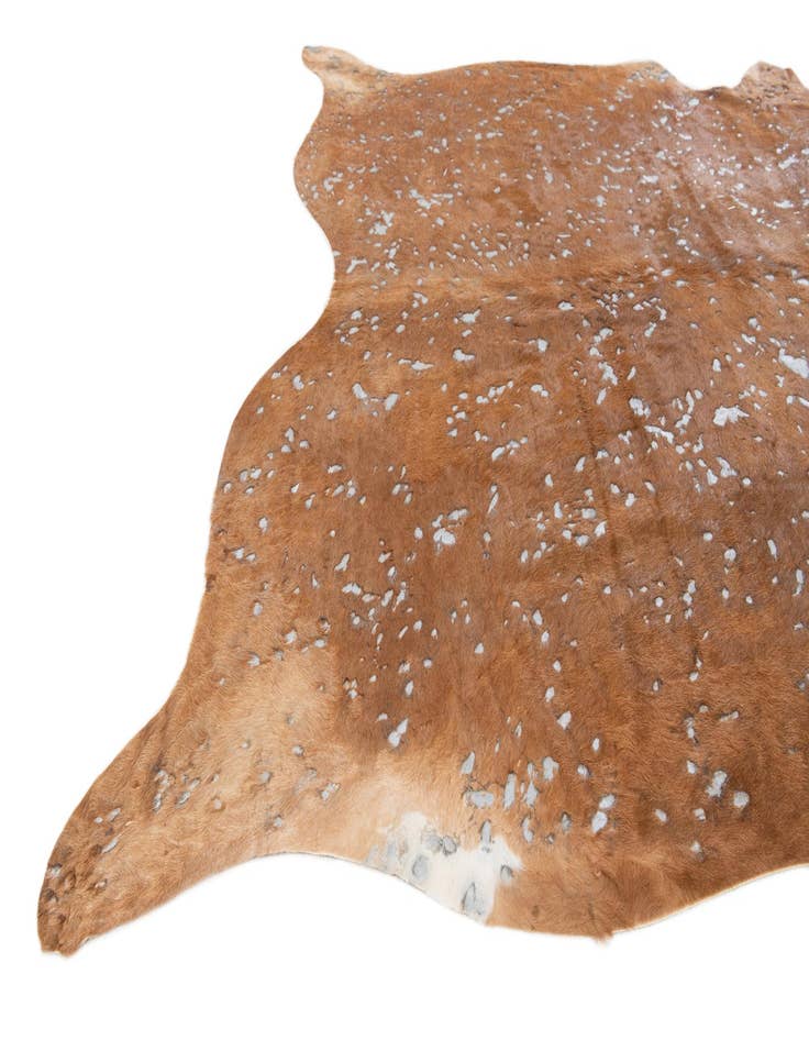 Detail image of  7' x 7' Cowhide Leather Freeform Rug