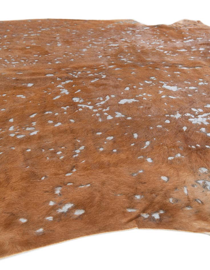 Detail image of  7' x 7' Cowhide Leather Freeform Rug