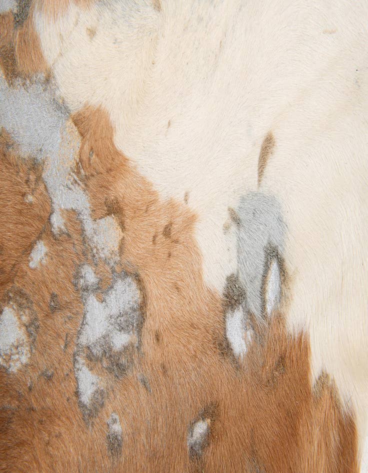 Detail image of  7' x 7' Cowhide Leather Freeform Rug