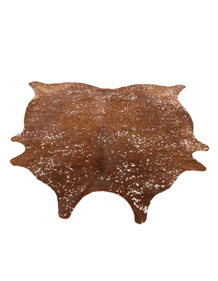 Detail image of  6' 10 x 7' Cowhide Leather Freeform Rug