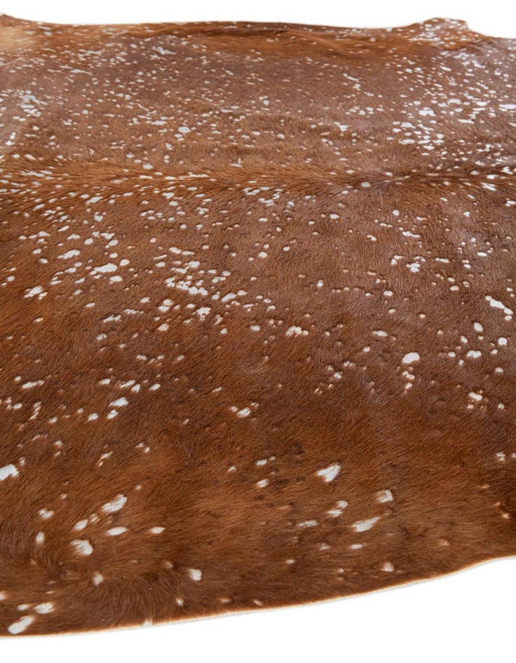 Detail image of  6' 10 x 7' Cowhide Leather Freeform Rug