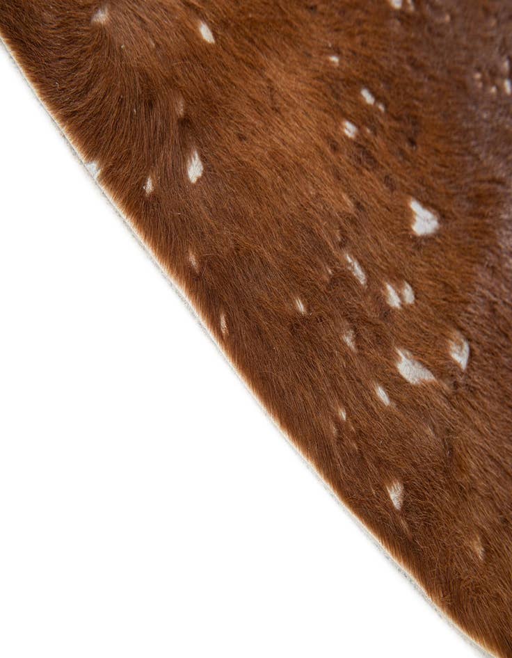 Detail image of  6' 10 x 7' Cowhide Leather Freeform Rug