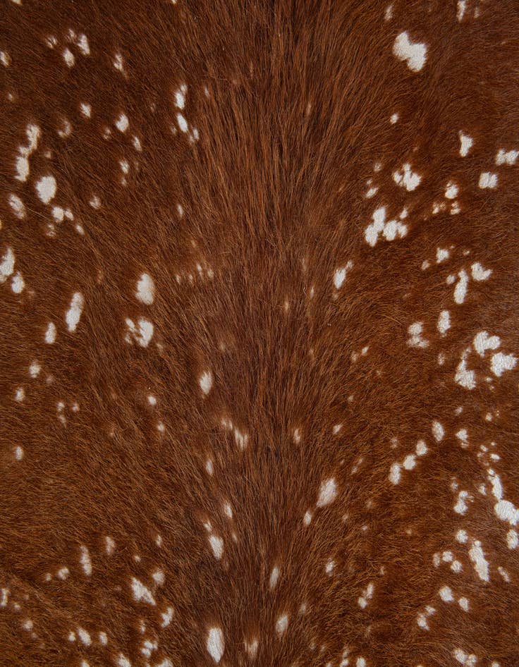 Detail image of  6' 10 x 7' Cowhide Leather Freeform Rug