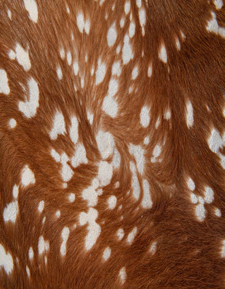 Detail image of  6' 10 x 7' Cowhide Leather Freeform Rug