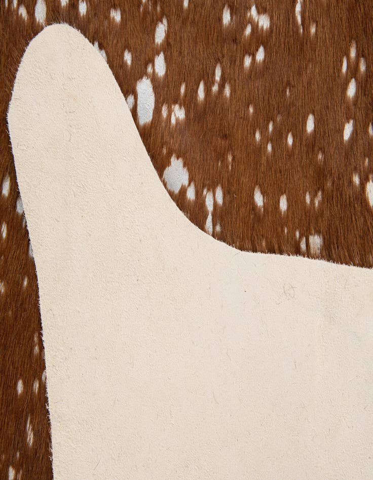 Detail image of  6' 10 x 7' Cowhide Leather Freeform Rug