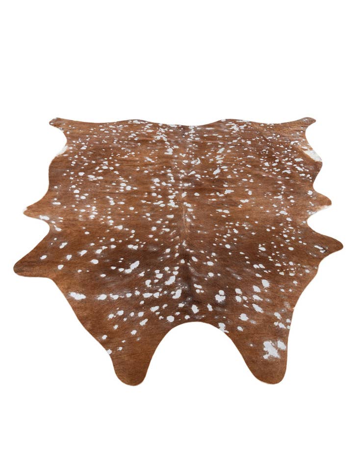 Detail image of  6' 4 x 6' 9 Cowhide Leather Freeform Rug