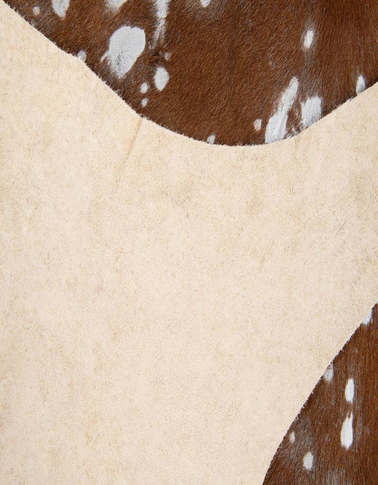 Detail image of  6' 4 x 6' 9 Cowhide Leather Freeform Rug
