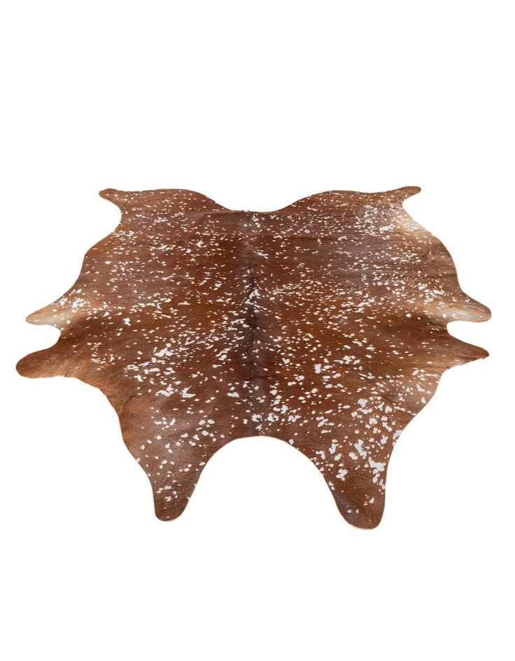 Detail image of  6' x 6' 9 Cowhide Leather Freeform Rug