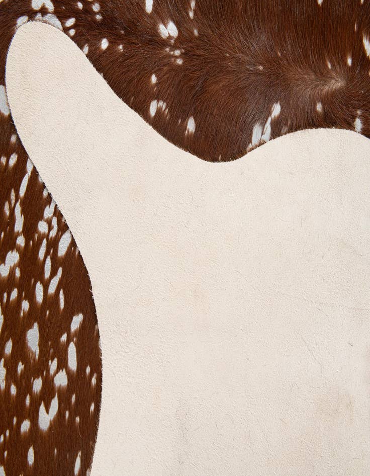 Detail image of  6' x 6' 9 Cowhide Leather Freeform Rug