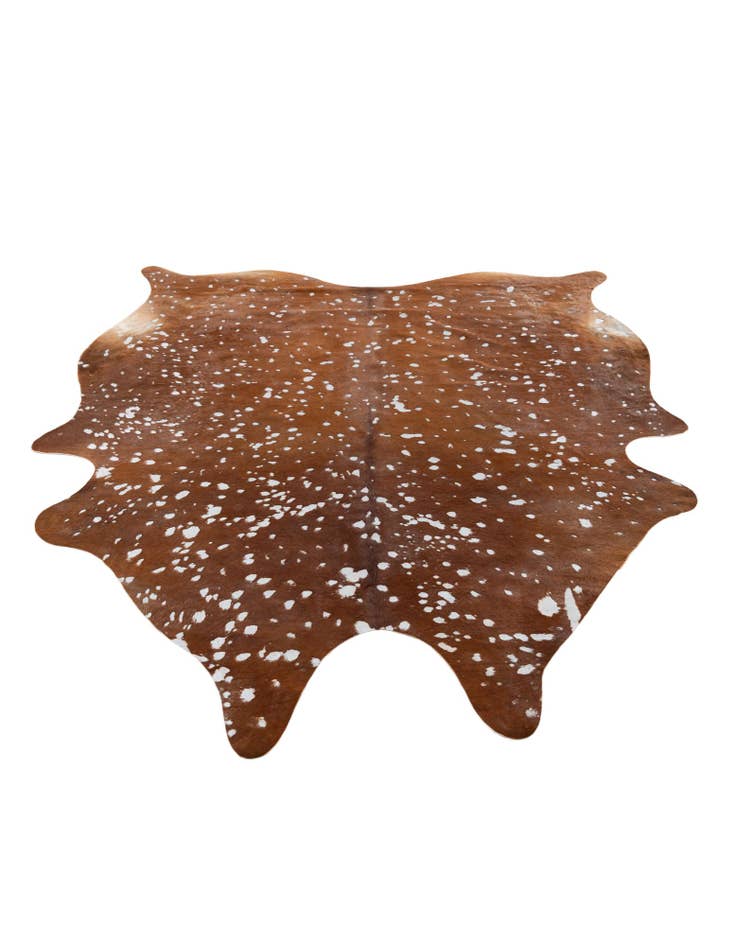 Detail image of  6' 5 x 7' 9 Cowhide Leather Freeform Rug