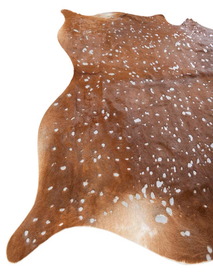 Detail image of  6' 5 x 7' 9 Cowhide Leather Freeform Rug
