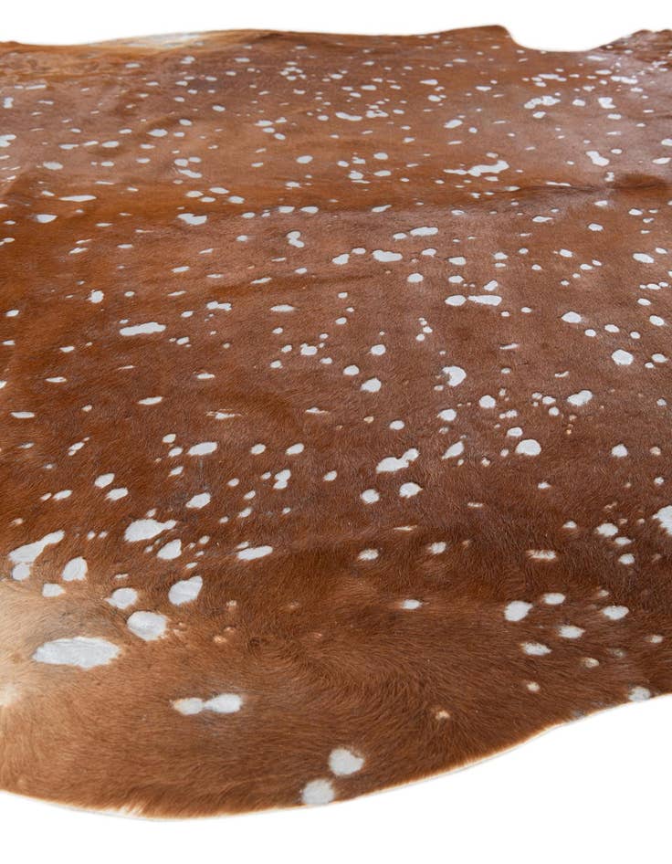 Detail image of  6' 5 x 7' 9 Cowhide Leather Freeform Rug