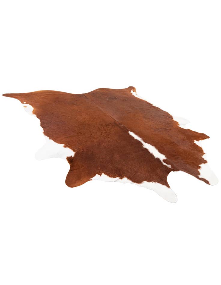 Detail image of  7' x 7' 6 Cowhide Leather Freeform Rug