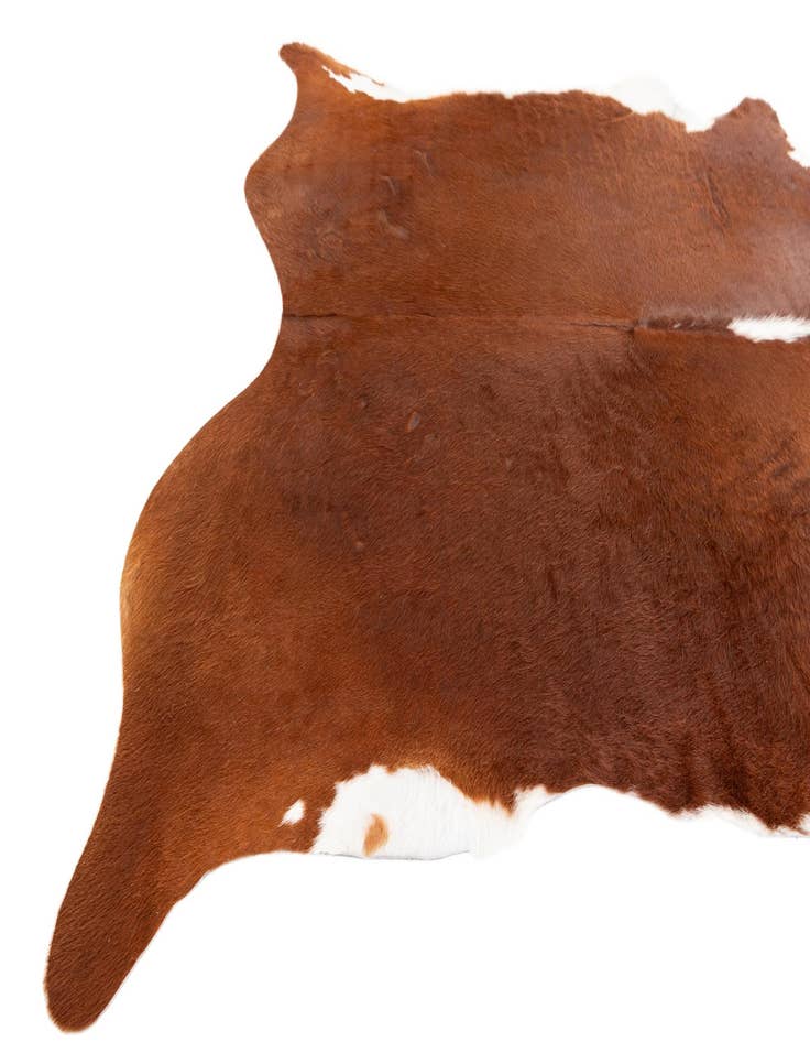 Detail image of  7' x 7' 6 Cowhide Leather Freeform Rug