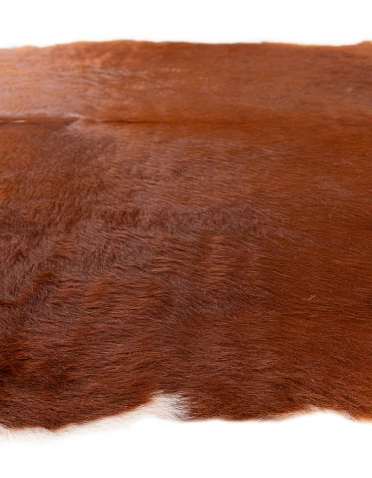 Detail image of  7' x 7' 6 Cowhide Leather Freeform Rug