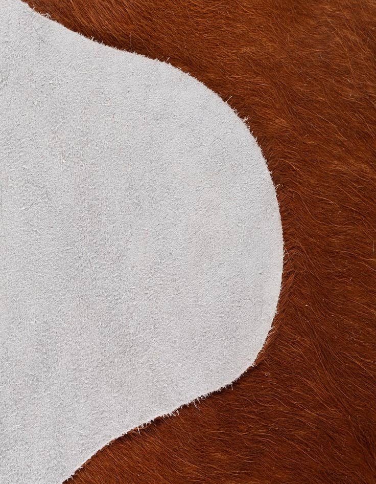 Detail image of  7' x 7' 6 Cowhide Leather Freeform Rug
