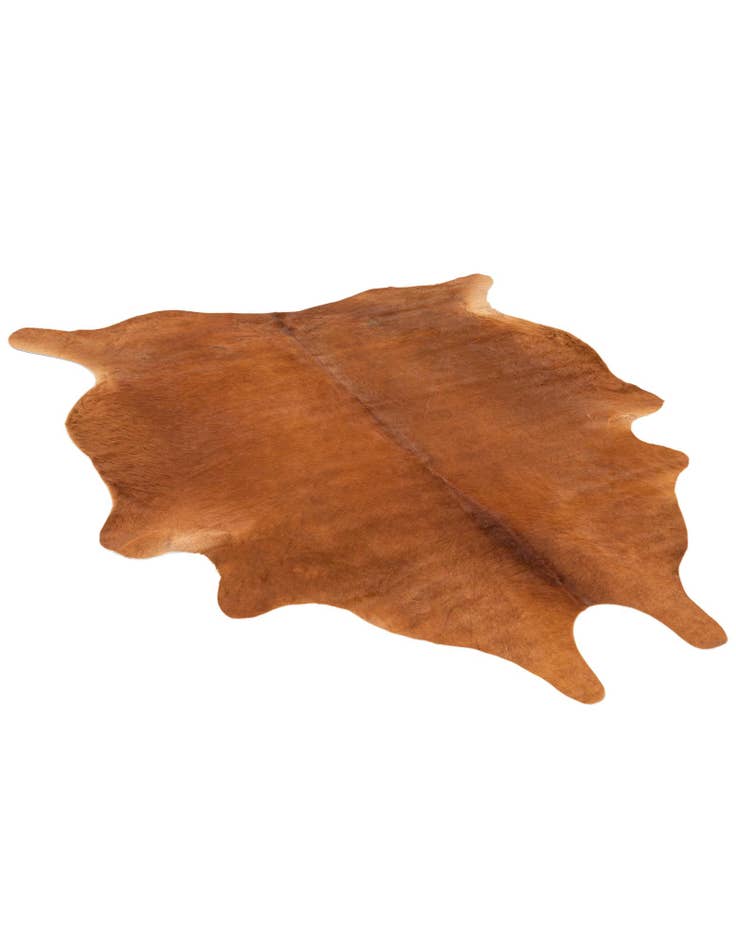 Detail image of  5' 9 x 6' 5 Cowhide Leather Freeform Rug