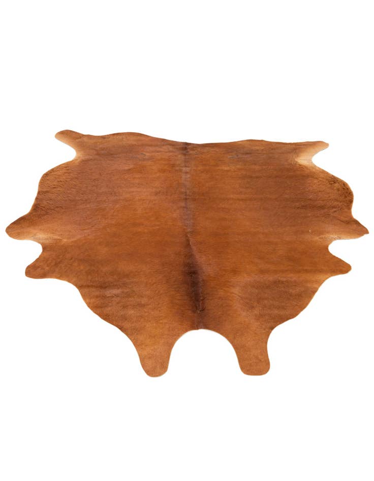 Detail image of  5' 9 x 6' 5 Cowhide Leather Freeform Rug