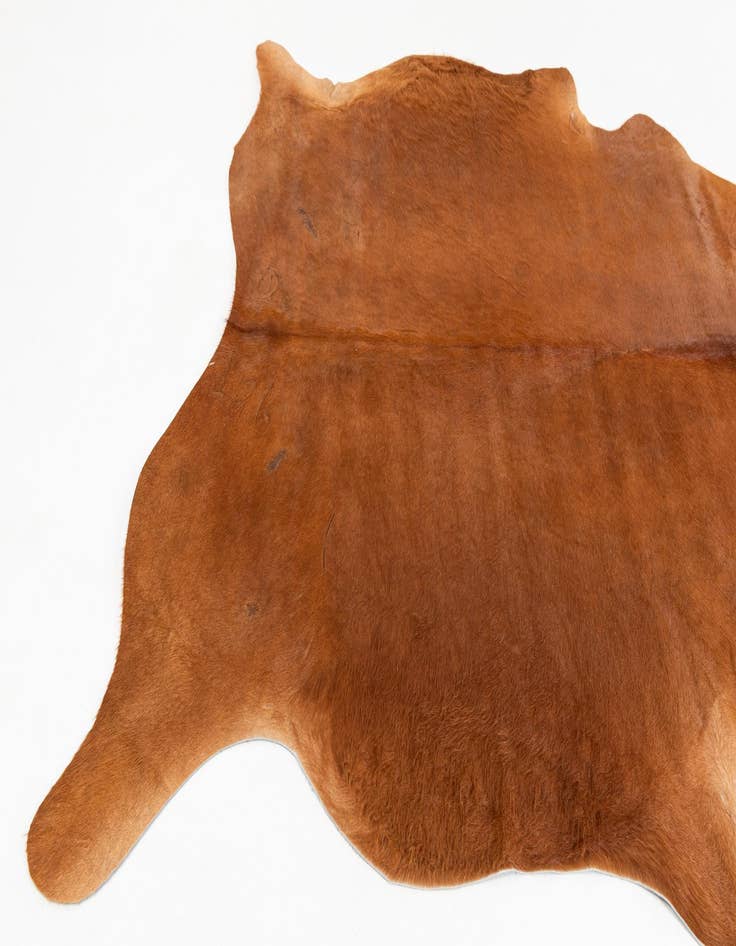 Detail image of  5' 9 x 6' 5 Cowhide Leather Freeform Rug