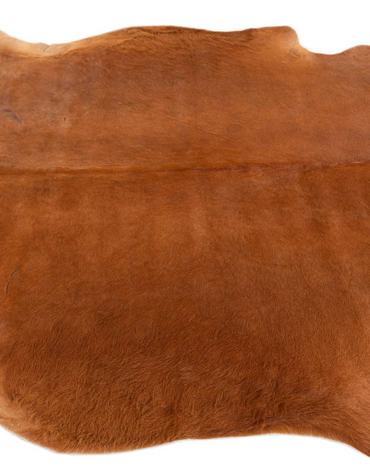 Detail image of  5' 9 x 6' 5 Cowhide Leather Freeform Rug