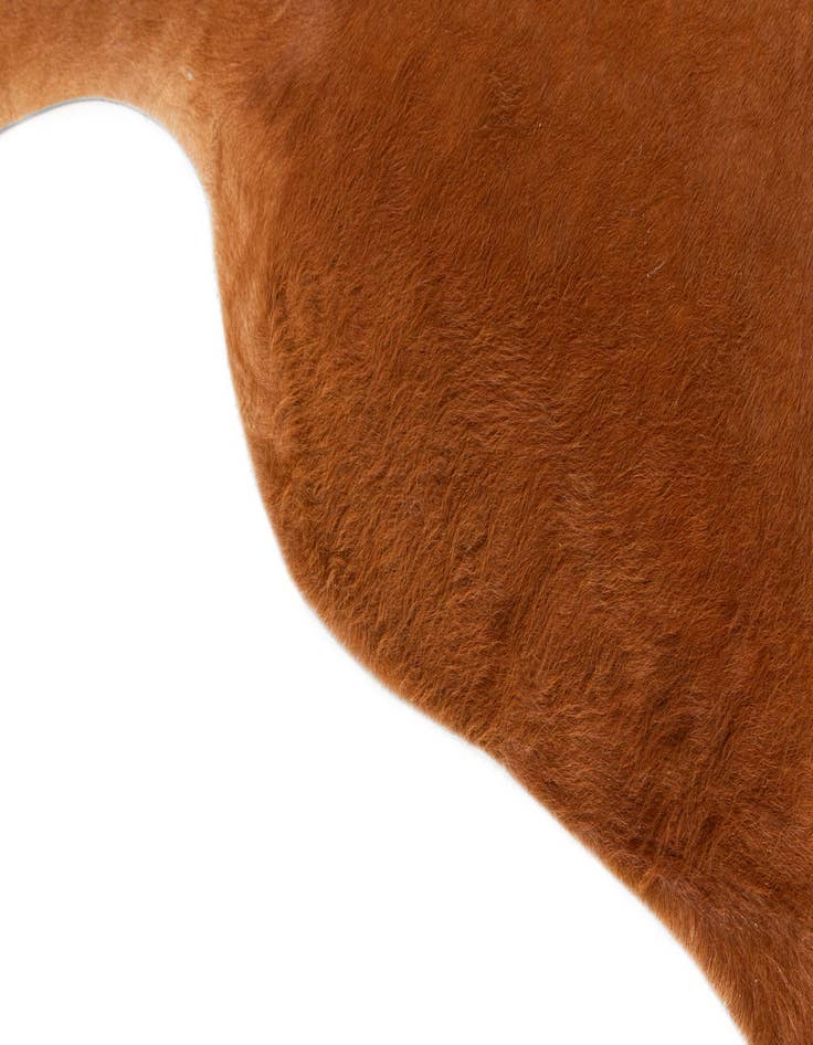 Detail image of  5' 9 x 6' 5 Cowhide Leather Freeform Rug