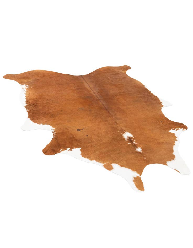 Detail image of  5' 7 x 6' 4 Cowhide Leather Freeform Rug
