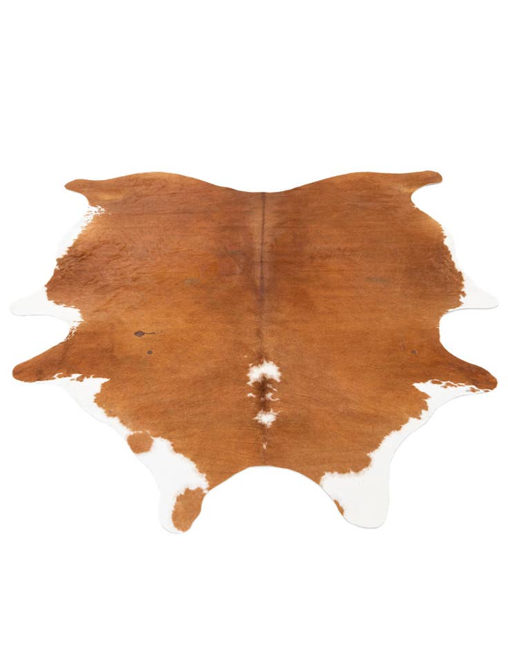 Detail image of  5' 7 x 6' 4 Cowhide Leather Freeform Rug
