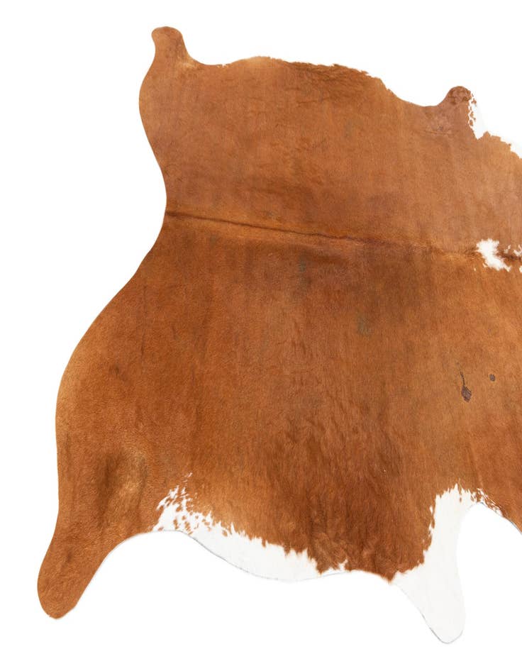 Detail image of  5' 7 x 6' 4 Cowhide Leather Freeform Rug