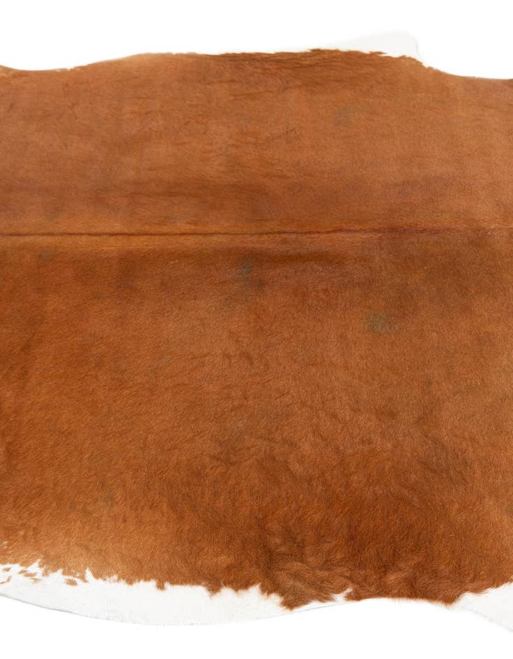 Detail image of  5' 7 x 6' 4 Cowhide Leather Freeform Rug