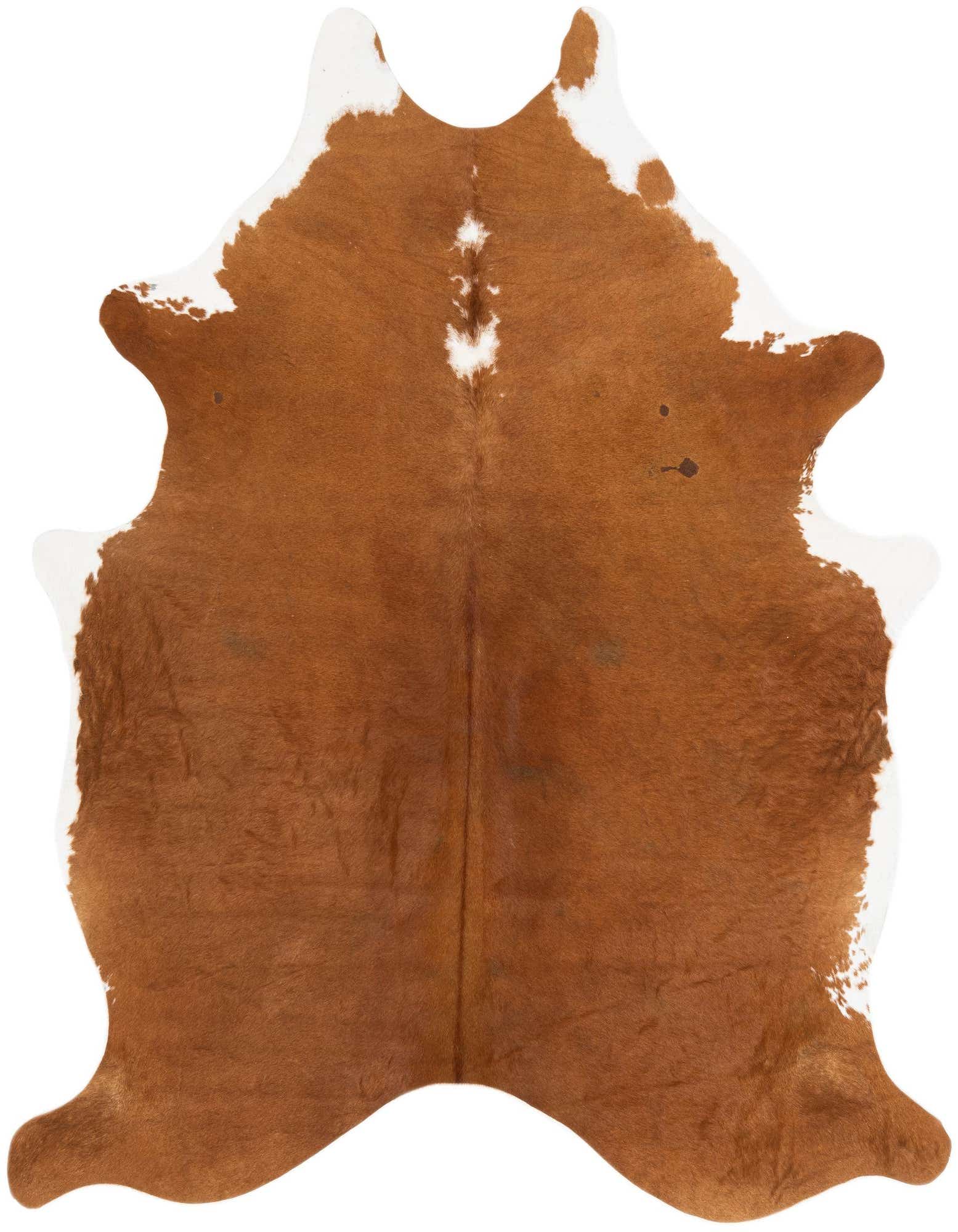 Primary image  5' 7 x 6' 4 Cowhide Leather Freeform Rug