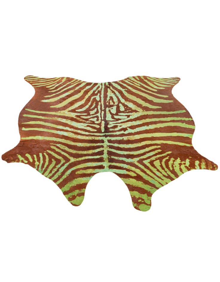 Detail image of  6' 3 x 6' 11 Cowhide Leather Freeform Rug