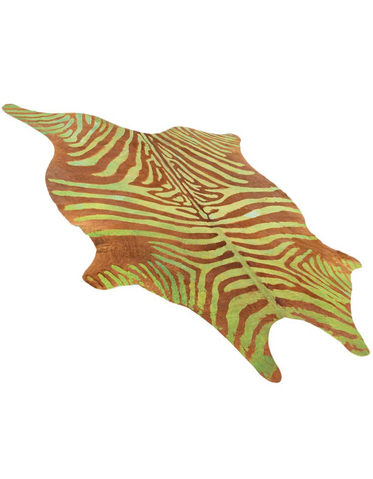 Detail image of  6' 1 x 7' 3 Cowhide Leather Freeform Rug