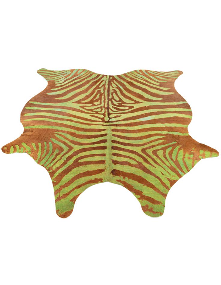 Detail image of  6' 1 x 7' 3 Cowhide Leather Freeform Rug