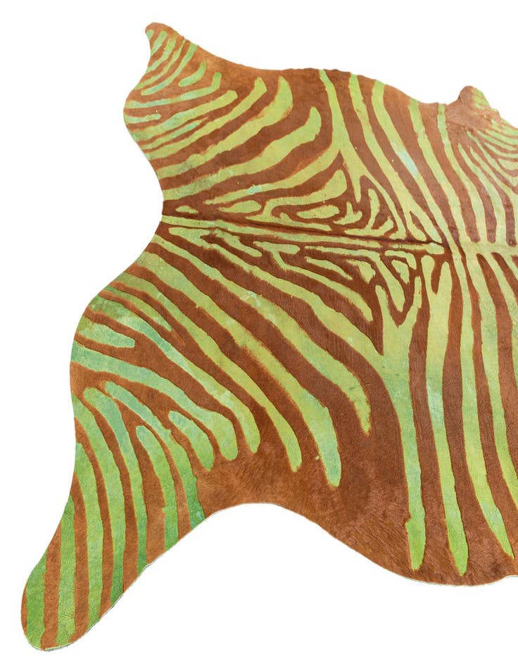 Detail image of  6' 1 x 7' 3 Cowhide Leather Freeform Rug