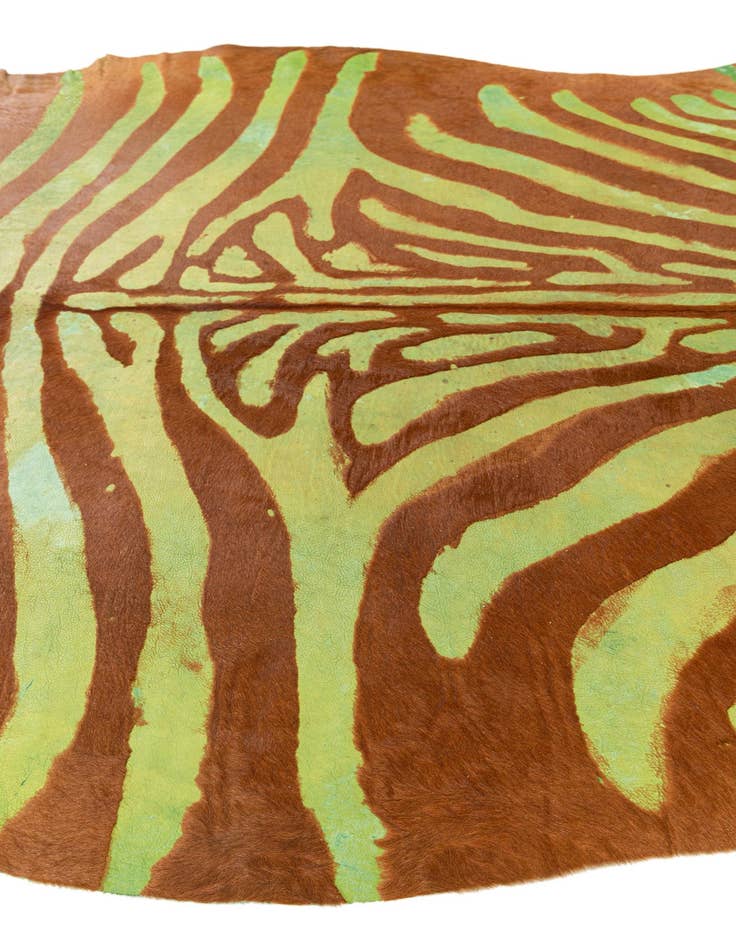 Detail image of  6' 1 x 7' 3 Cowhide Leather Freeform Rug