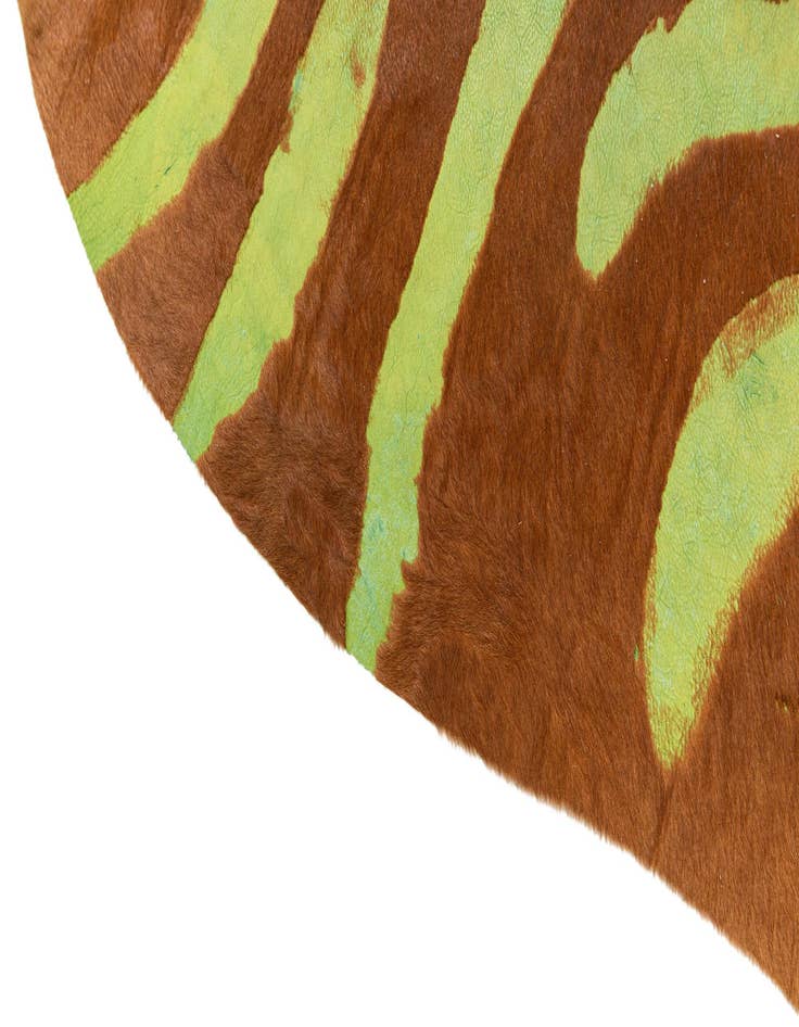 Detail image of  6' 1 x 7' 3 Cowhide Leather Freeform Rug