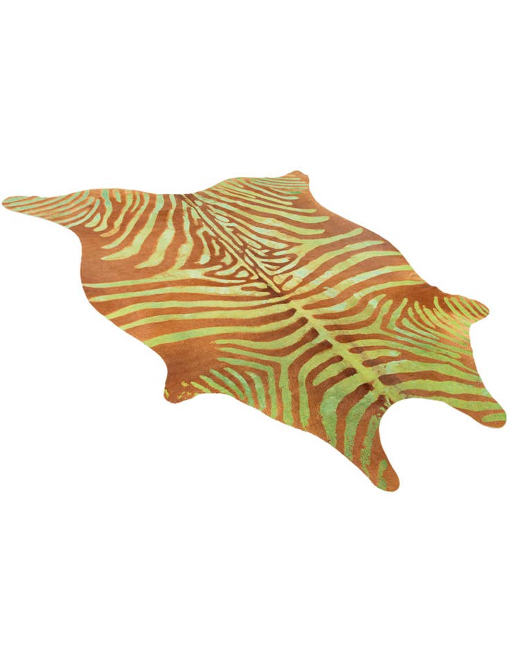 Detail image of  6' 6 x 7' 5 Cowhide Leather Freeform Rug