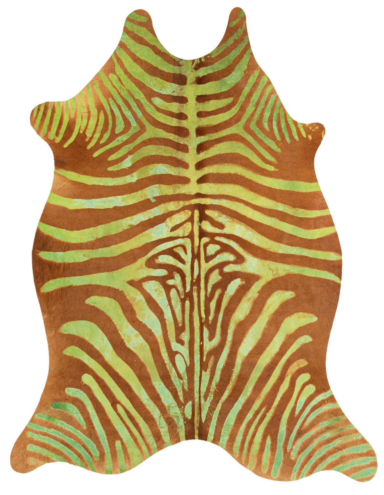 Primary image  6' 6 x 7' 5 Cowhide Leather Freeform Rug