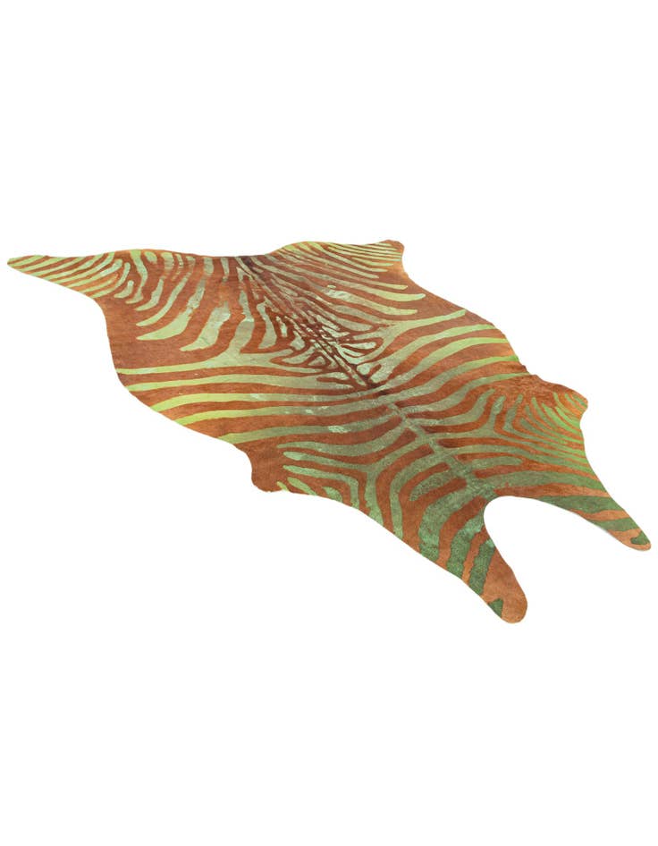 Detail image of  6' 7 x 7' 4 Cowhide Leather Freeform Rug