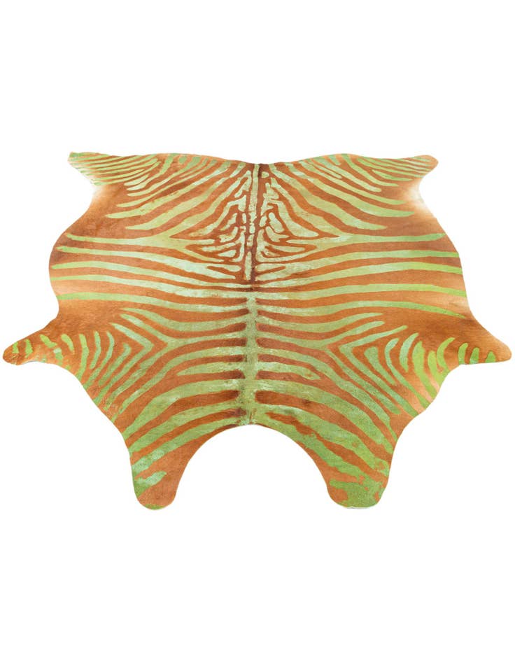 Detail image of  6' 9 x 7' 5 Cowhide Leather Freeform Rug