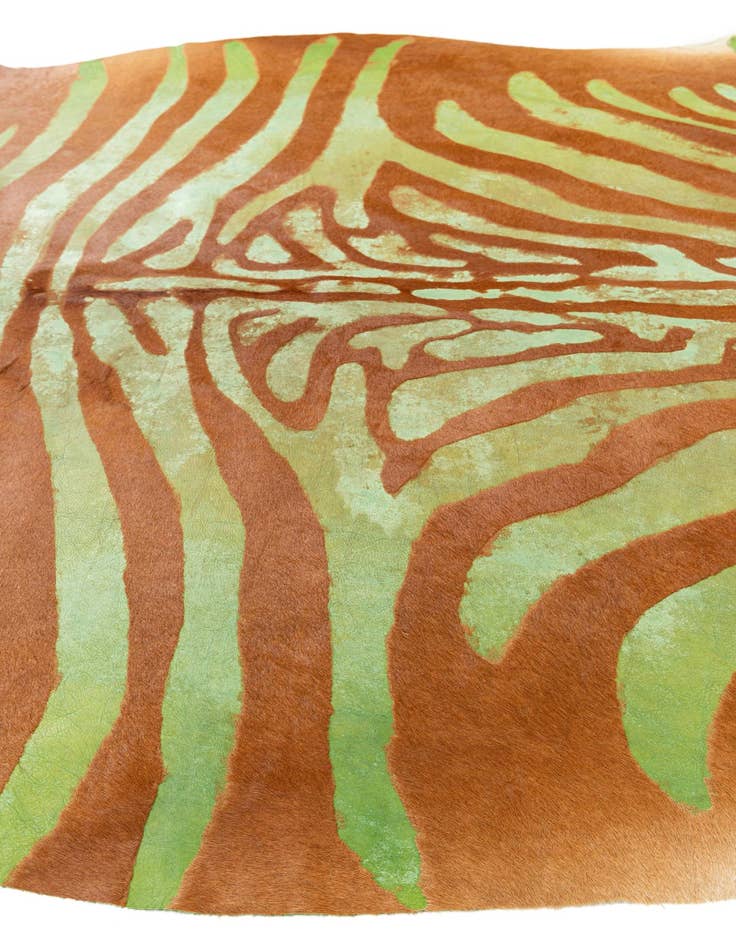 Detail image of  6' 9 x 7' 5 Cowhide Leather Freeform Rug