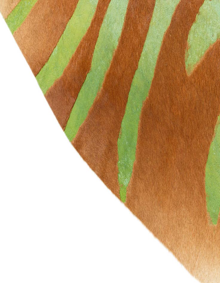 Detail image of  6' 9 x 7' 5 Cowhide Leather Freeform Rug