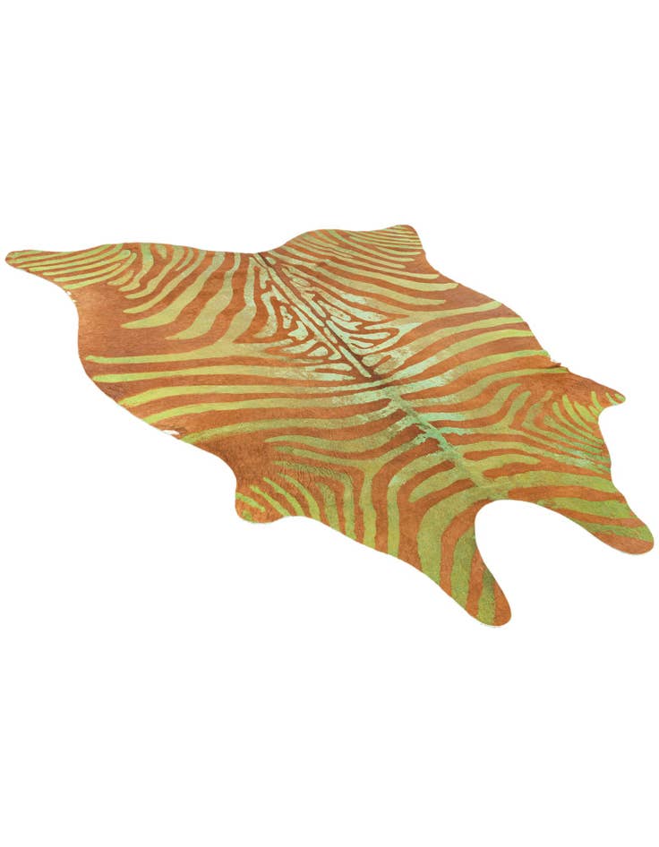 Detail image of  6' 6 x 7' 3 Cowhide Leather Freeform Rug